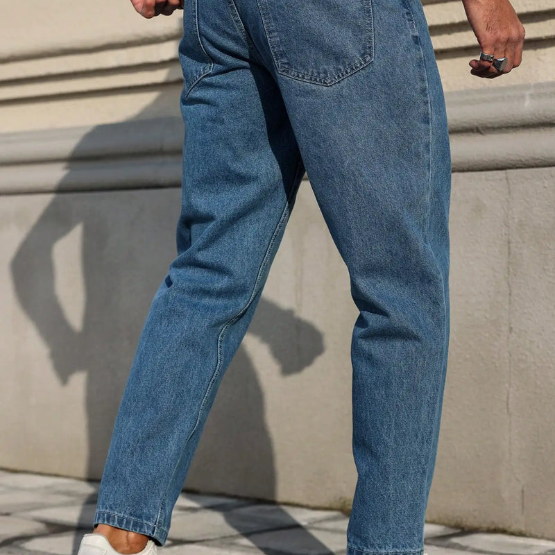 Men's Jeans Are Made of Classic Blue Denim Fabric | SAMAG