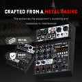 BOMGE D4 Audio Mixer 4 Channel Mini Mixer 99 DSP Reverb Effects USB Audio Interface Bluetooth for Karaoke Podcast Live Streaming
