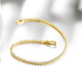 Luxury Simple Stainless Steel Single Row Geometric Square Glisten Full of Zircon Bracelet Women Men Hip Hop Fashion Jewelry Gift