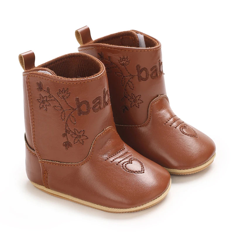 0-18M Infant Baby Autumn Winter Short Boots Soft Cotton Material Rubber Sole Warm Casual Walking Boots