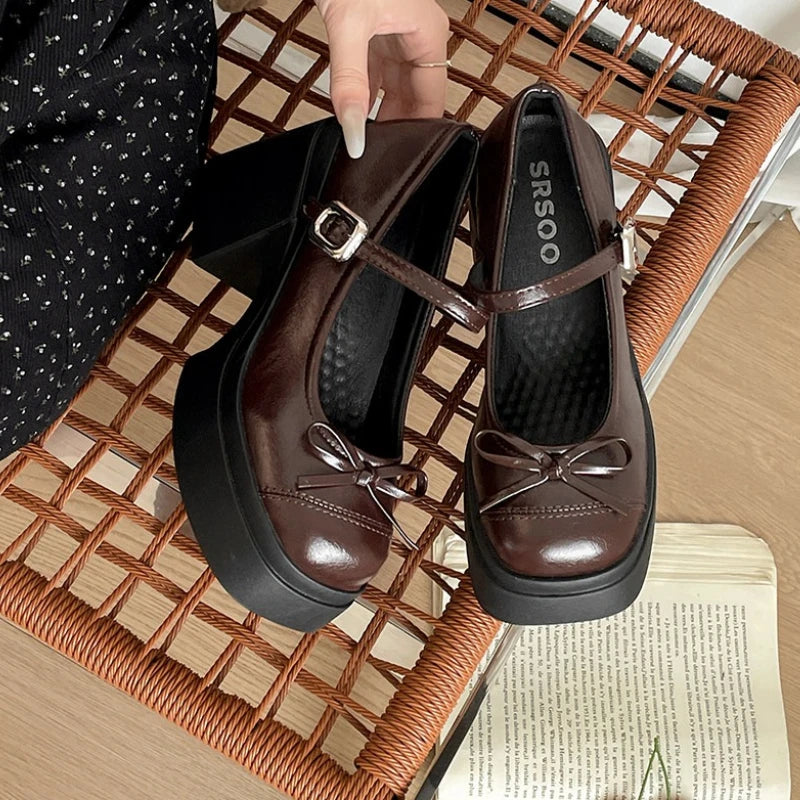 Platform High High Women Mary Jane Shoes Fashion Banquet Party Pumps Spring Autumn Women's Dress Black y2k Heels Shoes