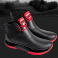 Men Rain Boots Outdoor Work Boots New Fashion Waterproof Fishing Shoes Platform Non-slip Rubber Shoes Lace-up Couple Rain Shoes