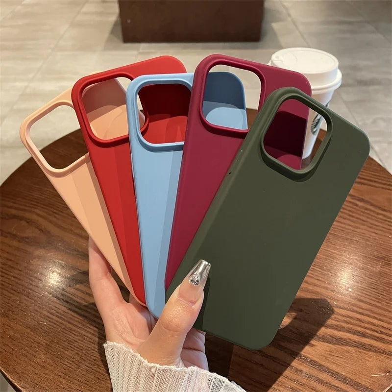 Liquid Silicone Phone Case For iPhone 17 ProMax 16 13 15 14 12 Pro Case for iPhone 17 16 13 12 Pro Max 14 15 With Box Cover