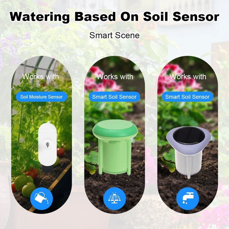 MANHOT WiFi Smart Watering Drip Pump Recharge Battery Irrigation kits Intelligent Sprinkler Drip Irrigation Garden Tools