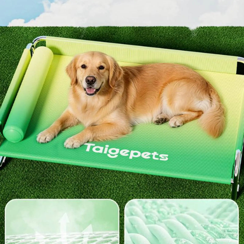 Stainless Steel Dog Bed Washable Elevated Dog Bed Pet Furniture Long-Lasting Cooling for Large Dogs
