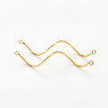 10Pcs 14K/18K Gold Color Plated Brass S-shaped Double Hanging Long Curved Band Charms Pendants for DIY Earring Accessories