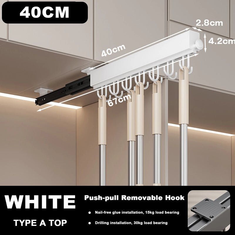 Multi - Purpose Sliding Hook Rail Top Mount Side Self Adhesive Drilling Dual Use Aluminum Stainless Steel - View 7 | SAMAG