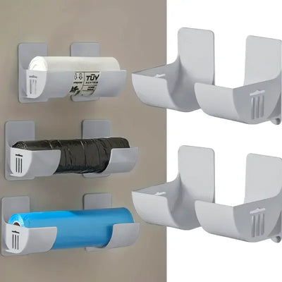 4 - pack Punch - free Storage Rack Kitchen Plastic Wrap Garbage Bag Cabinet Refrigerator Side | SAMAG