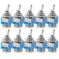10pcs ON-OFF-ON / ON-ON Miniature Toggle Switches Mini MTS-102 103 202 203 Power Button Switch Car