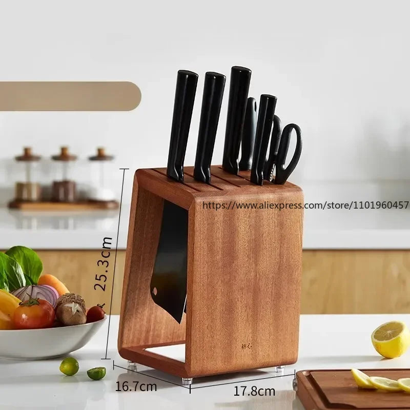 Solid Wood Knife Rack Multi - functional Kitchen Antibacterial Mildew - proof Household Storage - View 6 | SAMAG