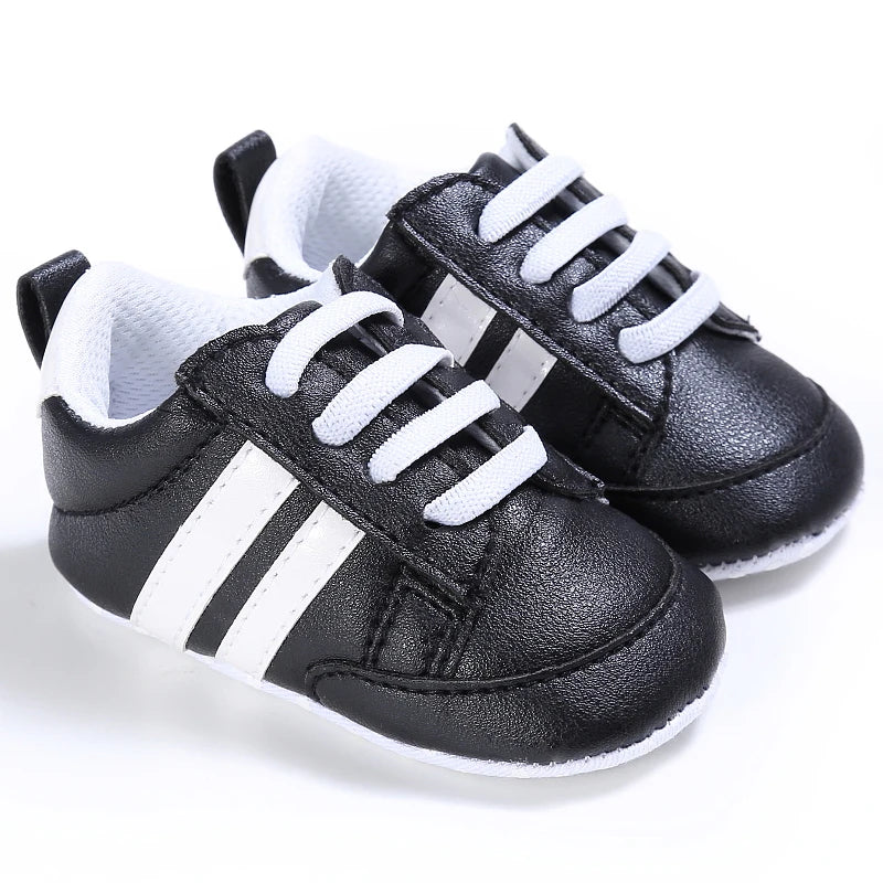 Baby Sneakers Classical Sport Soft Sole PU Leather Shoes Streaks Multi-Color First Walker Newbor Baby Boy Girl Shoes
