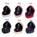Heart-shaped Illuminated Earrings Jewelry Box Jewelry Box Gift Ring Box Package Decoration Box Necklace Jewelry Storage Box