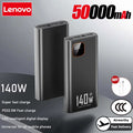 Lenovo 140W 500000mAh Ultra Capacity Power Bank Super Fast Charging CCC Portable Battery Charger For IPhone Samsung 2026 New