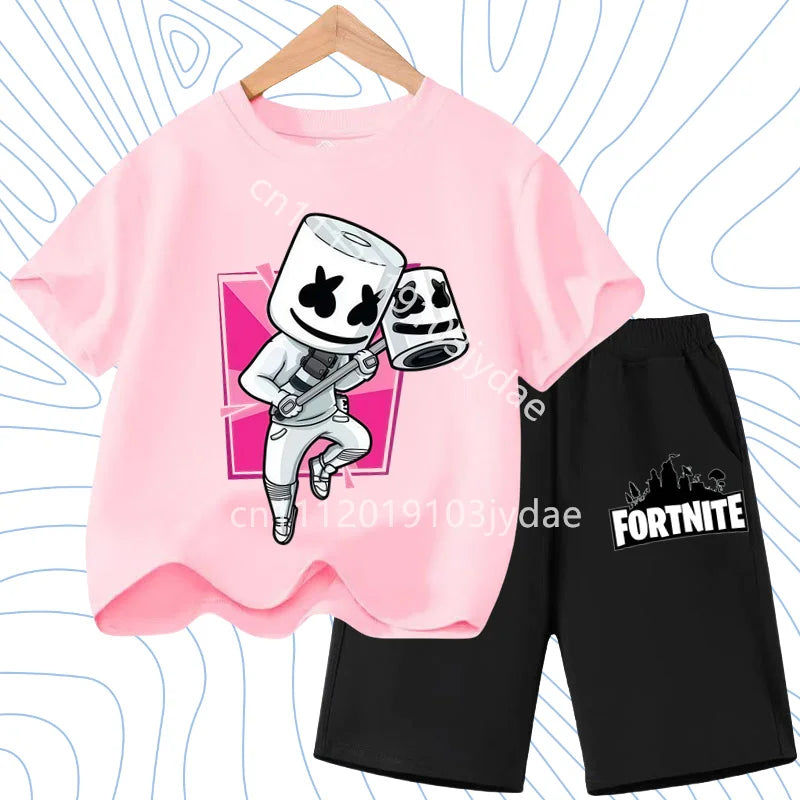 Fortnites Series T-shirt Shorts Suit for Children Hot | SAMAG