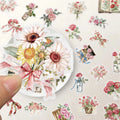 50PCS Flower and Letter Flower Stickers Computer Mobile Handbooks, DIY Stickers