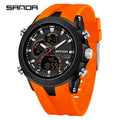 SANDA New 6279 Casual Men's Electronic Watch Sports Multi Functional Waterproof LED Dual Display - Visuel 10 | SAMAG