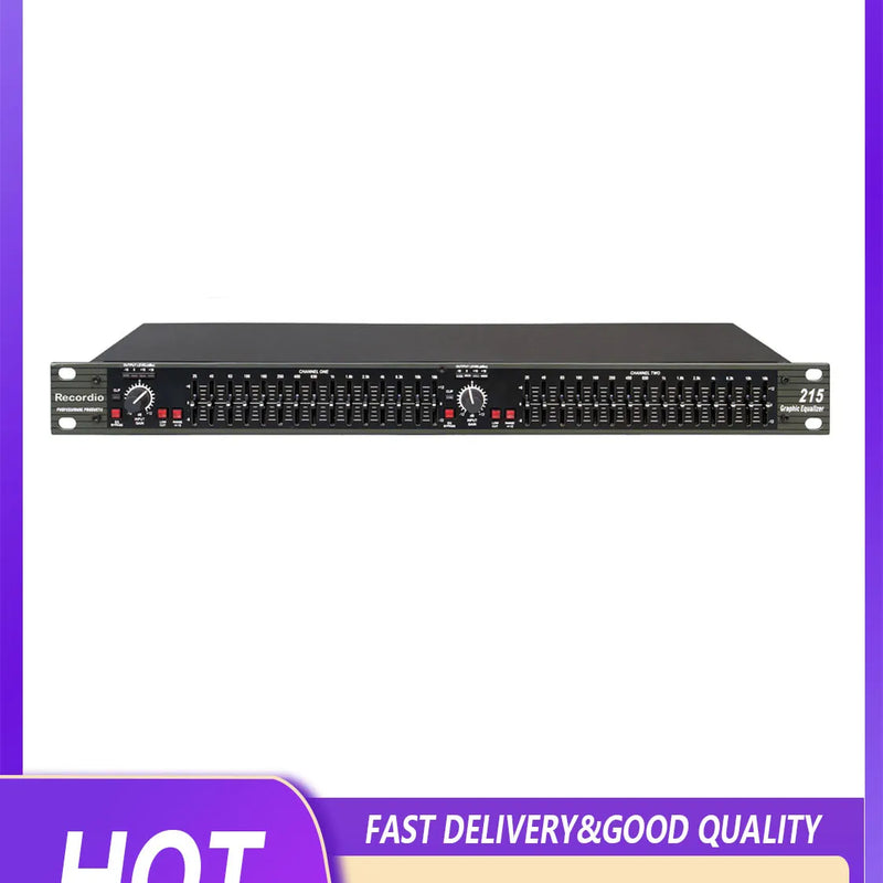 GAX-215 Professional audio equalizer Dual 15 Band Graphic Equalizer Power equalizer dj equipment professional sound equipment