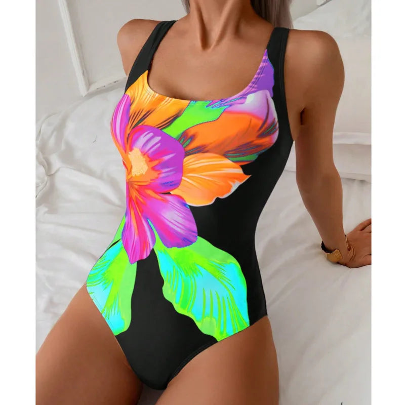 Summer Print Sexy One-Piece Swimsuits Closed Women Swimwear Push Up Swimming Wear Body Bathing Suits Beachwear Pool Bather 2026