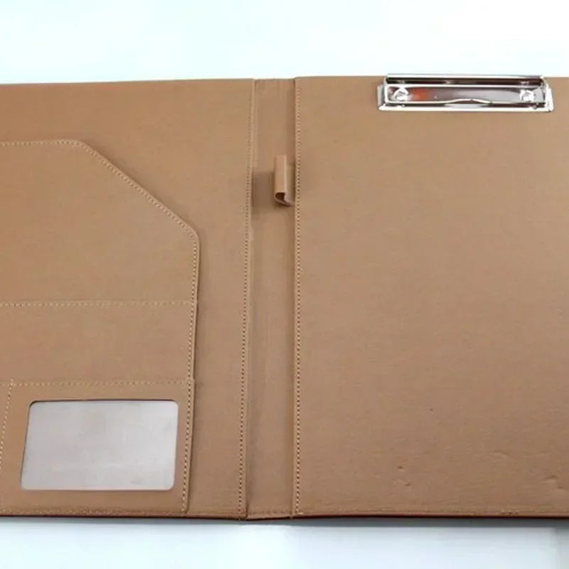 Premium PU Leather A4 Conference File Folder Business Document Binder Useful Office Desk Organizer Contract Stationery Supply