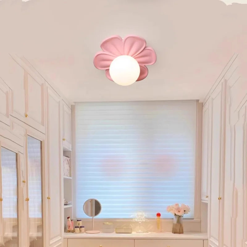 Modern Green Petals Wall Lamps Hallway AisleBalcony Porch Stair Ceiling Light wall Sconce Bedroom Study Decor Wall Lamps