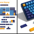 KBDiy GMK Blue Samurai Keycap Cherry Profile Double Shot PBT ISO Keycaps For Gamer Mechanical Keyboard Kit Gaming Point Key Cap