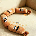 Sausage Shaped Plush Squeaky Dog Toy Bite Resistant Molar Toy Interactive Play For Small Medium Dogs Boredom Relief Pet Toys