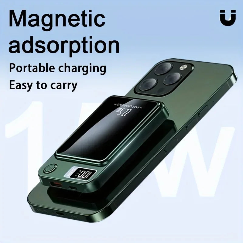 22.5W Portable Charger Wireless 500000mAh Magnetic Power Bank Fast Charging External Battery for IPhone Xiaomi Mags Power Bank