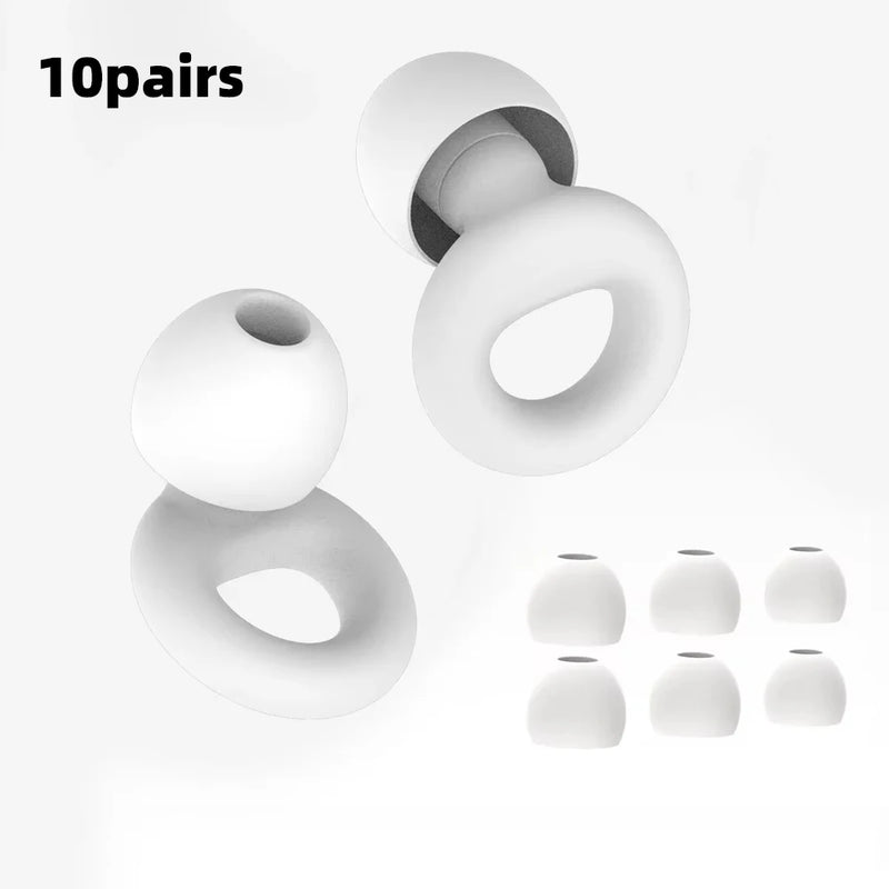 Quiet Ear Plugs for Noise Reduction – Super Soft, Reusable Hearing Protection for Sleep,Swim, Work 8 Ear Tips in XS/S/M/L