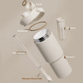 735ML Tumbler with Straw Portable Handle Cold Coffee Thermos  24OZ  316 Stainless Steel Inner nsulated Travel Mug Water Bottle