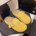 Summer Outdoor Women's Chunky Sole Mules 2026 New Arrival Slip On Closed Toe Hole Sandals Casual Clog Slippers