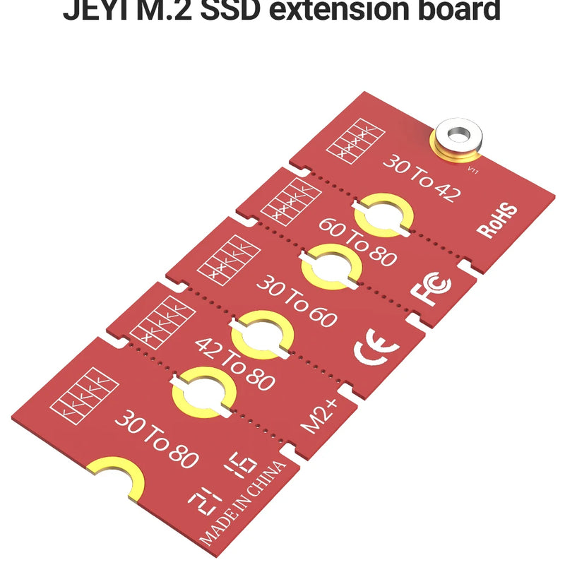 JEYI M.2 NGFF NVME SSD Extension Bracket Transfer 2230 2242 2260 2280 Length Extend Adapter Bracket Card Plate Change Long Size