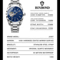 New Fashionable Business Men's Mechanical Watch 43mm Automatic Winding Men's Watch Stainless Steel Waterproof Watch