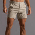 Summer 100% Cotton Solid Shorts Men Casual Business | SAMAG
