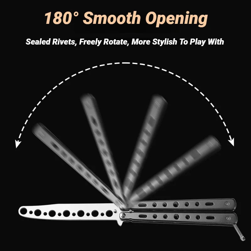Martial Arts Practice Knife Portable Steel Metal Folding | SAMAG