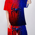 Boys Summer Outfit Spider Print Short Sleeve T-Shirt | SAMAG