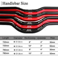 BUCKLOS Mountain Bike Handlebar 31.8mm 25.4mm Bicycle Riser Bar 620/660/720/780mm Aluminum Alloy MTB Handlebar Cycling Parts