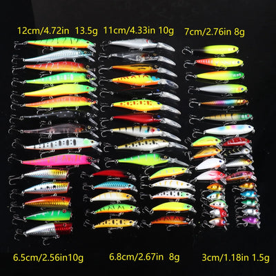 Mixed Plastic Fishing Lure Set Hard Bait Artificial | SAMAG