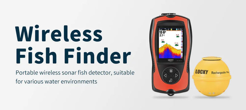 LUCKY FF1108-1CWLA Rechargeable Wireless Sonar for Fishing 45M Water Depth Echo Sounder Fishing Finder Portable Fish Finder