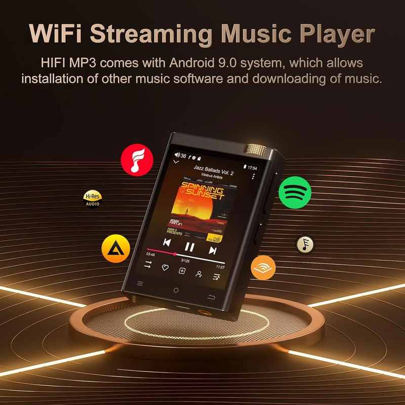 Hi-Fi MP3 Player with Bluetooth and WiFi, Oilsky Lossless DSD High-Resolution Digital Audio， up to 1TB