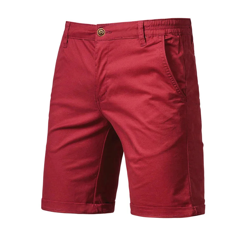 Summer Men's Shorts Solid Color Mid-Waist Elastic | SAMAG