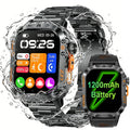 2026 New 1200 mAh Battery Military Smartwatch Men 5ATM Waterproof Fitness Tracker Health Heart Rate Smart Watch For iOS Android