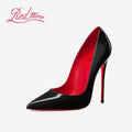 Women Heels Naked Color Women's Elegant High Heel Luxury Black Shoes Woman 2026 Red Shiny Bottoms Pointed Toe Party Ladies Women