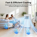8000 BTU 4-in-1 Portable AC, Cool, Fan, Dehumidifier & Sleep Mode for 360 Sq.Ft, Custom