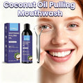 Coconut Oil Pulling Mouthwash With Mint Tongue Scraper Alcohol Free Teeth Whitening Oral Rinse Non-greasy For Fresh Breath Healthy Gum Soothing Gums Natural Fluoride Free Anti Plaque Clean Mouth Wash Vegan Travel Size New