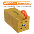 QOOVI 60000mAh Power Bank 22.5W PD QC 3.0 Charger Powerbank Large Battery Capacity Power Station Fast Charging For iPhone Xiaomi