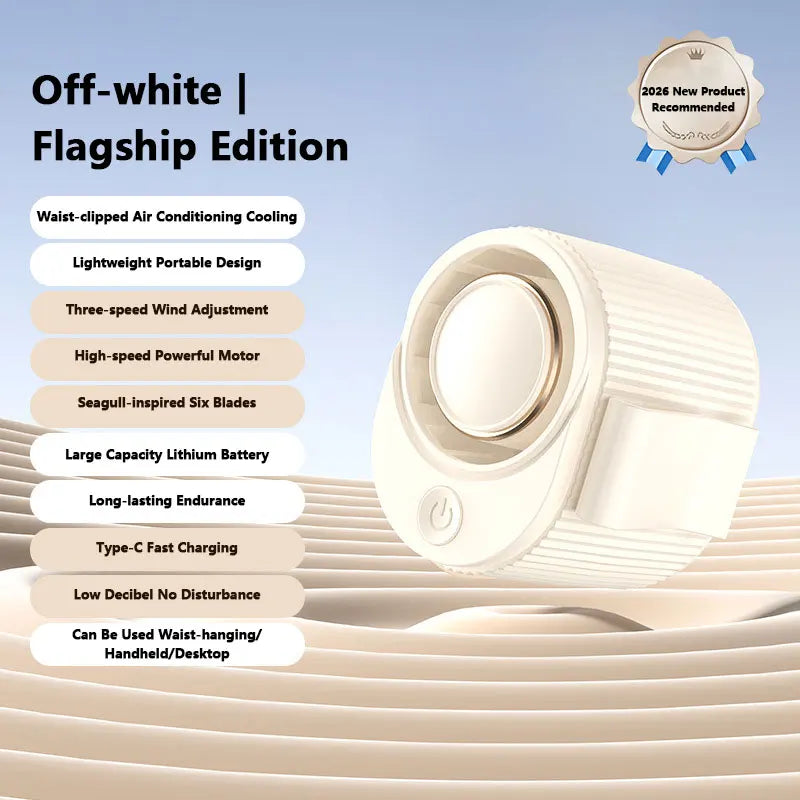 Lenovo Waist Fan Portable Air-Conditioner Personal Cooling Clip on Fan for Outdoor Sports Travel Office Workers Summer Gift