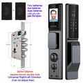 Waterproof Outdoor Smart  Lock Wifi Alexa Tuya APP Aluminium Alloy Material Fingerprint Password Smart Door Lock With Camera