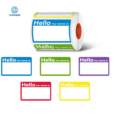 SINMARK Name Stickers /roll Hello My Is Labels for Office | SAMAG