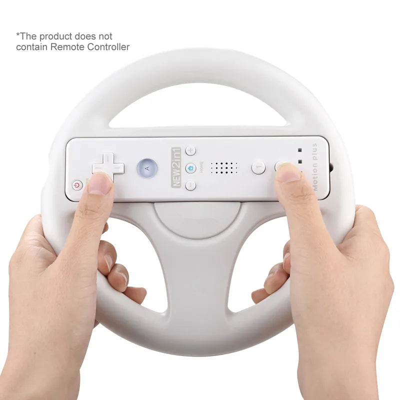 2PCS Plastic Innovative and ergonomlc design Game Racing Steering Wheel For Nintendo Wii Kart Racing Game Remote Controller