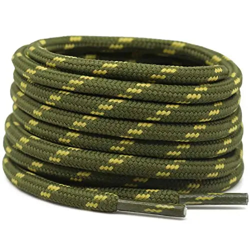 2 Pairs 4.5mm Diameter Round German Training Hiking Shoe Laces for Men and Women Heavy Duty Work Boots Shoelaces
